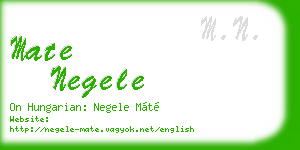 mate negele business card