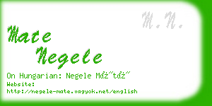 mate negele business card